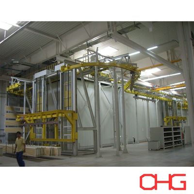 Harga yang bagus Professional Customized Iron Electric Control Cabinet Powder Coating Line with Lift and Hardware Spraying Equipment on line