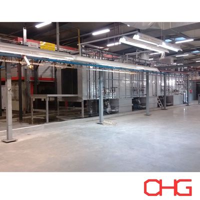 Harga yang bagus Otomatis yang dapat disesuaikan Powder Coating Booth Pre-treatment Spray System Power Wash on line