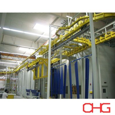 Harga yang bagus Kontrol PLC Peralatan Lapisan Serbuk Industri Substrat Besi Metode Otomatis Jenis on line