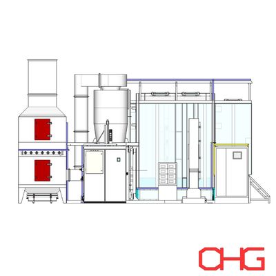 Harga yang bagus Unit Kontrol PLC yang dapat disesuaikan Powder Coating Production Line Powder Containment on line