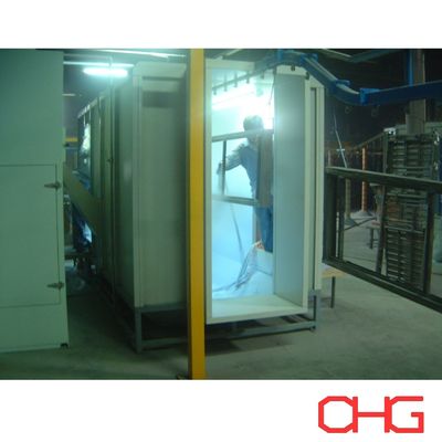 Manual Spray Pistols Powder Coating Line untuk Tempat Tidur Rumah Sakit