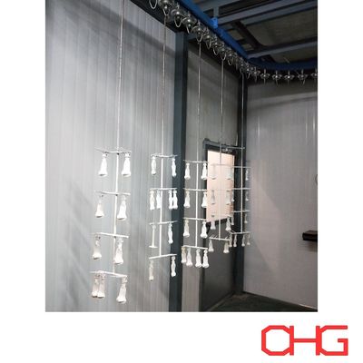 Gelas pelumasan line wet painting dengan sistem conveyor dengan data teknis yang disesuaikan dan pemasangan peralatan panduan