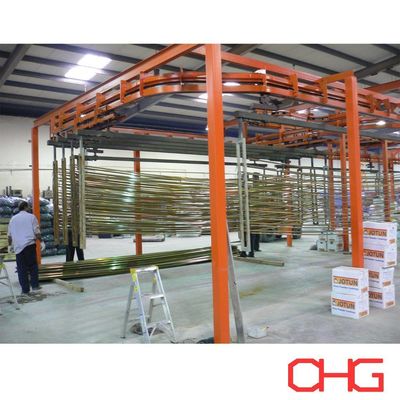 Harga yang bagus Garis produksi lapisan bubuk otomatis dengan senapan semprot elektrostatik Data teknis yang dapat disesuaikan on line