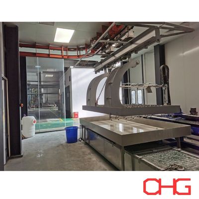 Bagian Mesin Berat Lukisan basah Cairan Penyemprotan Perlengkapan lini produksi dengan unit kontrol PLC