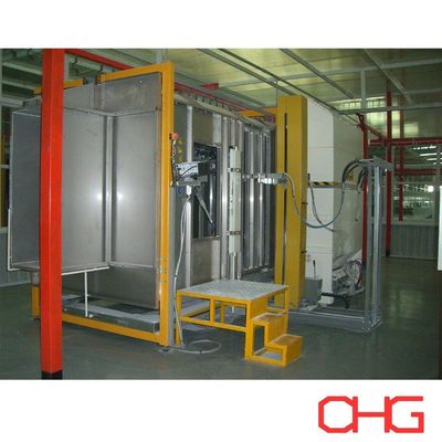 Harga yang bagus Garis produksi lapisan bubuk otomatis untuk suku cadang mobil dengan unit kontrol PLC dan peralatan semprot pra-pengolahan canggih on line