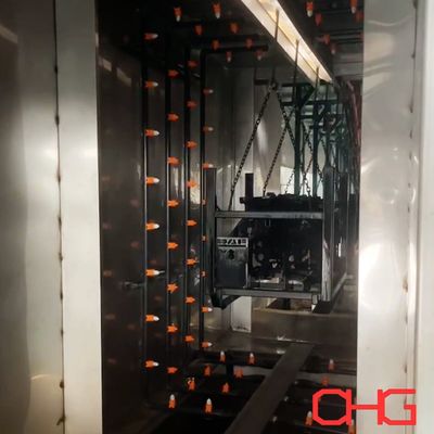 Nozzle Bentuk Kipas Sistem Semprot Pra-Perawatan Disesuaikan Untuk Lini Produksi Lapisan Bubuk