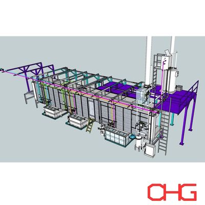 Harga yang bagus Fener berbentuk Nozzle Pra-pengolahan semprot terowongan Untuk Powder Coating Line Produksi on line
