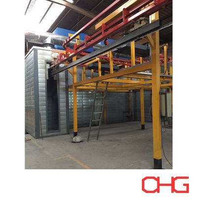 Harga yang bagus Manual Loading and Unloading Professional Powder Coating Line untuk profil aluminium on line