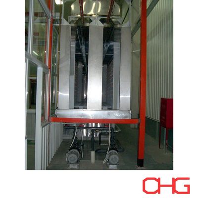 Bagian Otomotif Powder Coating Line Dengan Stainless Steel Spray Booth Dan PLC Control Unit