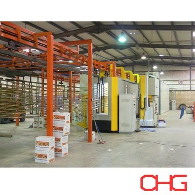 Stasiun penyemprotan lapisan bubuk stainless steel/PVC/karbon steel dengan unit kontrol PLC
