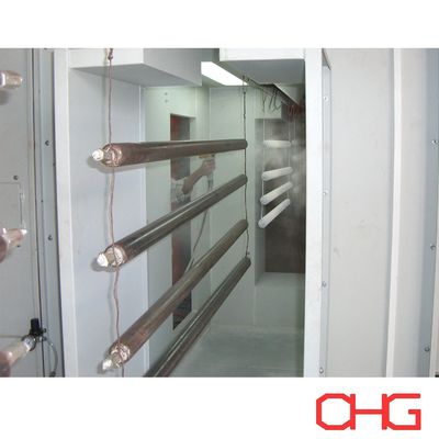 Harga yang bagus Manual Electrostatic Powder Coating Booth Disesuaikan Powder Spray Booth on line