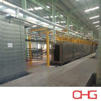 Harga yang bagus Lini Powder Coating untuk Profil Aluminium dengan Sistem Konveyor Overhead dan Pemuatan Manual untuk Mendukung Beragam Produksi on line