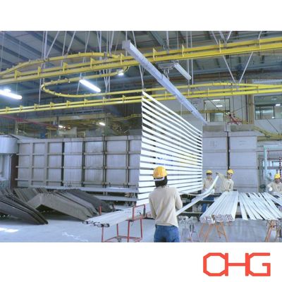 Jalur Produksi Lapisan Serbuk Otomatis Profesional untuk Profil Aluminium