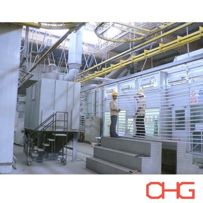 Harga yang bagus PLC Control Otomatis Powder Coating Line Produksi Untuk profil aluminium on line