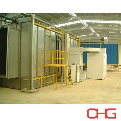 kualitas Stainless Steel Automatic Spray Booth Powder Coating Electrostatic Paint Booth Disesuaikan pabrik