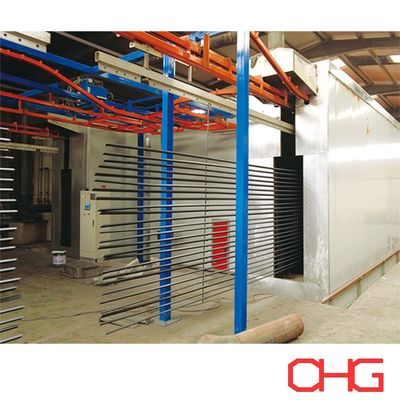 Otomatis Customized Powder Coating Line untuk Profil Aluminium Teknologi Lanjutan