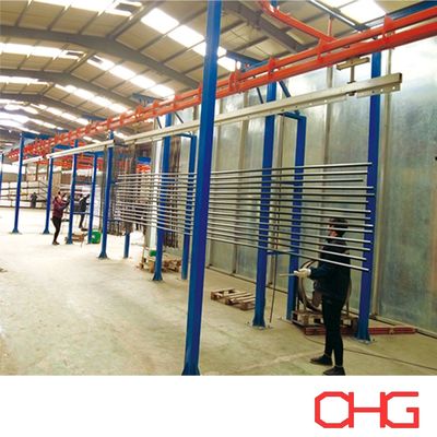 Harga yang bagus Aluminium Substrate Automatic Powder Coating Line Untuk Profil Aluminium on line