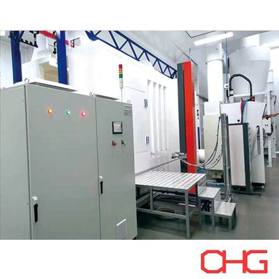 Harga yang bagus Lini Lapisan Serbuk Elektrostatik Otomatis yang Dapat Disesuaikan dengan Sistem Conveyor Overhead dan PLC Control Customization on line