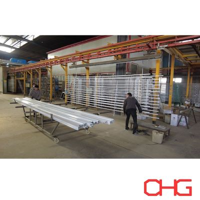 Harga yang bagus Garis produksi lapisan bubuk untuk lapisan profil aluminium berbagai ukuran on line