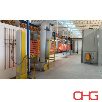 Substrat Logam Powder Coating Line Dengan Sistem Conveyor Bebas Daya