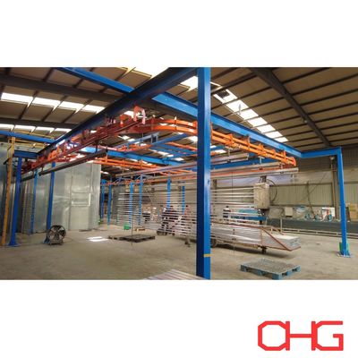 Harga yang bagus PLC dikendalikan Powder Coating Line untuk profil aluminium yang disesuaikan dengan teknologi canggih dan pilihan desain khusus on line