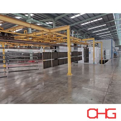 Customization Professional Electrostatic Powder Coating Line untuk Profil Aluminium yang diproduksi