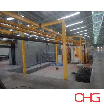 Harga yang bagus Jalur Lapisan Serbuk Kontinyu untuk Profil Aluminium dengan Penanganan Manual dan Sistem Pengolahan Permukaan Overhead Conveyor online