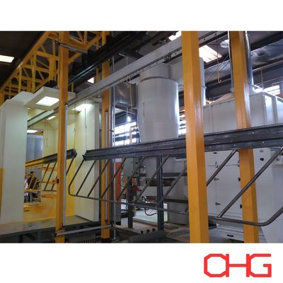 Harga yang bagus Jalur Produksi Lapisan Serbuk untuk Bagian Logam Unit Kontrol PLC dan Sistem Conveyor on line