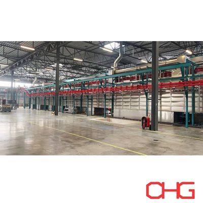Harga yang bagus Industri Power dan Free Overhead Conveyor System Carbon Steel Untuk Powder Coating Line on line