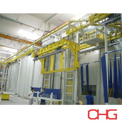 Harga yang bagus Dual Track Power And Free Conveyor System Disesuaikan untuk Lini Produksi Lapisan on line
