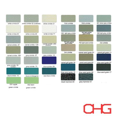 Powder tahan lama dan Epoxy Powder Coating Powder untuk Friction Static Coating 9-12m2/kg Coverage 180 ordm C Normal Temperatur Curing